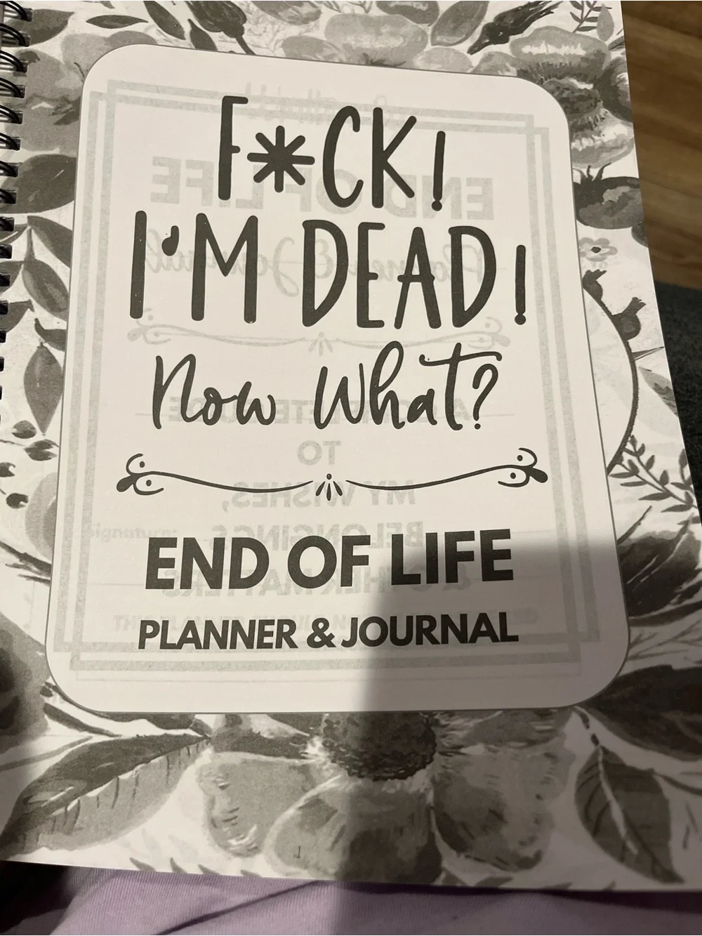Sorry, it's Your Problem Now - End of Life Planner - Black & White
